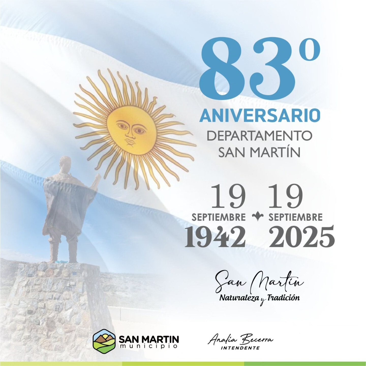SAN MARTÍN: festejo del 83° Aniversario del Departamento