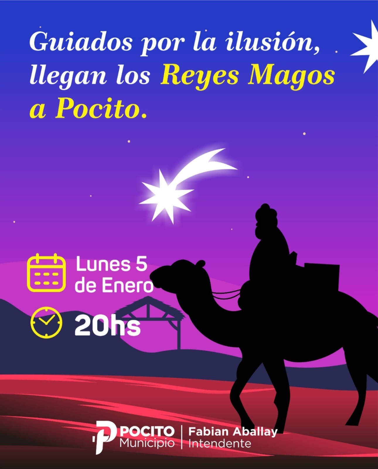 8444ade4-d679-47dc-94d2-6d8dbdf214bd.jpg Los Reyes Magos llegarán a Pocito el próximo lunes en vísperas de su día.