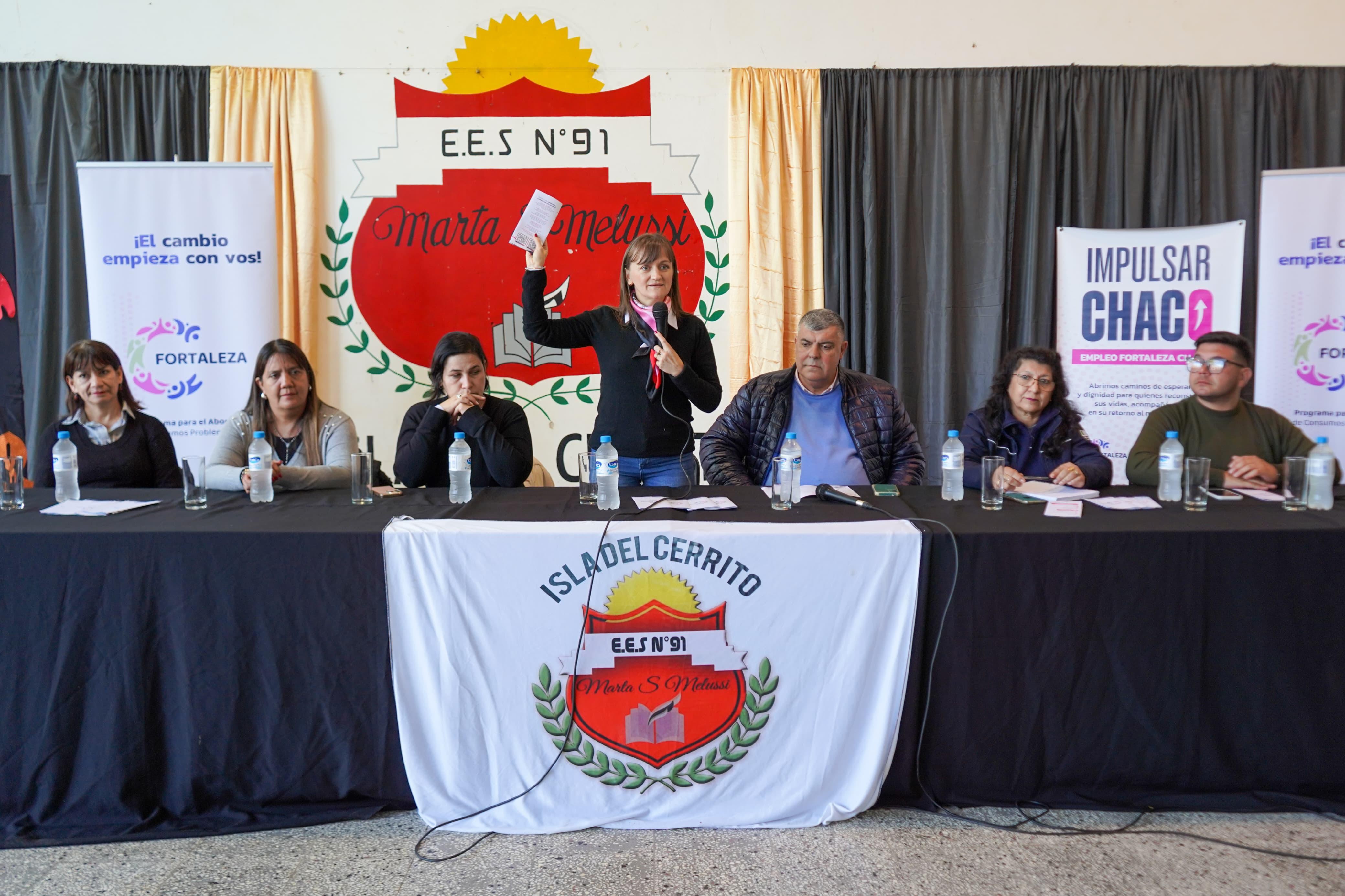 ISLA DEL CERRITO: LA VICEGOBERNADORA, SCHNEIDER FORTALECE EL TRABAJO TERRITORIAL CON ACCIONES PREVENTIVAS