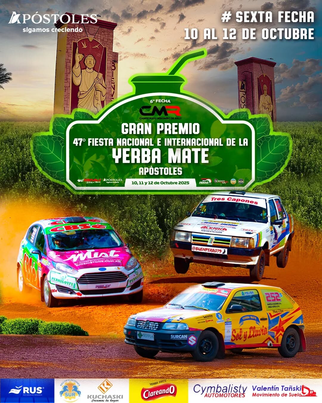 Apóstoles se prepara para recibir la 6ª fecha del Campeonato Misionero de Rally 2025