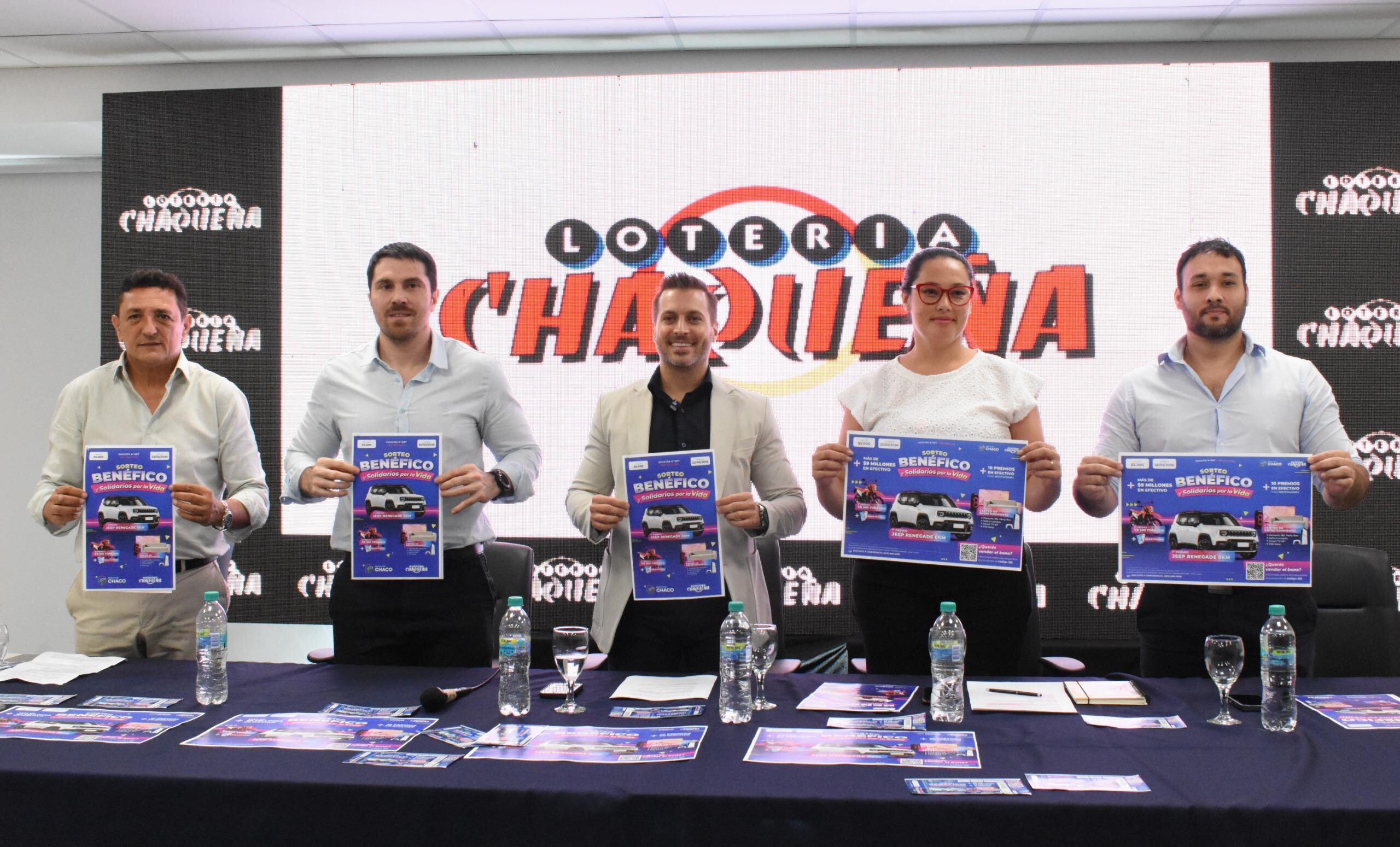 LOTERÍA CHAQUEÑA LANZÓ UNA NUEVA EDICIÓN DEL SORTEO BENÉFICO Y SOLIDARIOS POR LA VIDA 2026