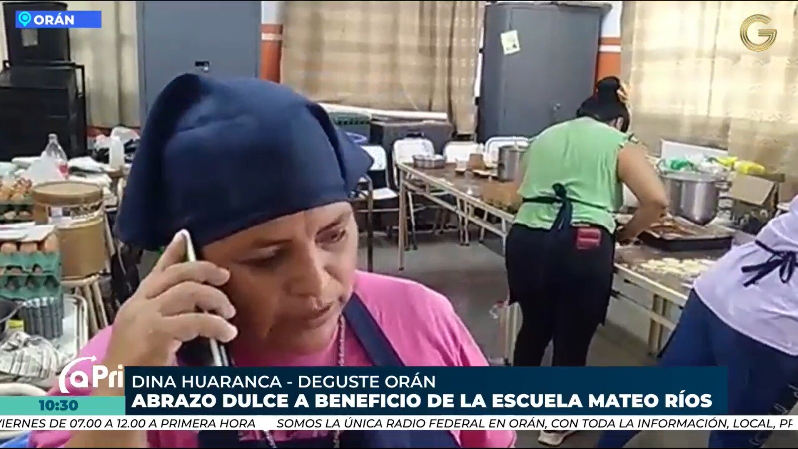 Abrazo dulce en plaza San Martín en beneficio a la Escuela N°4250 Mateo Ríos
