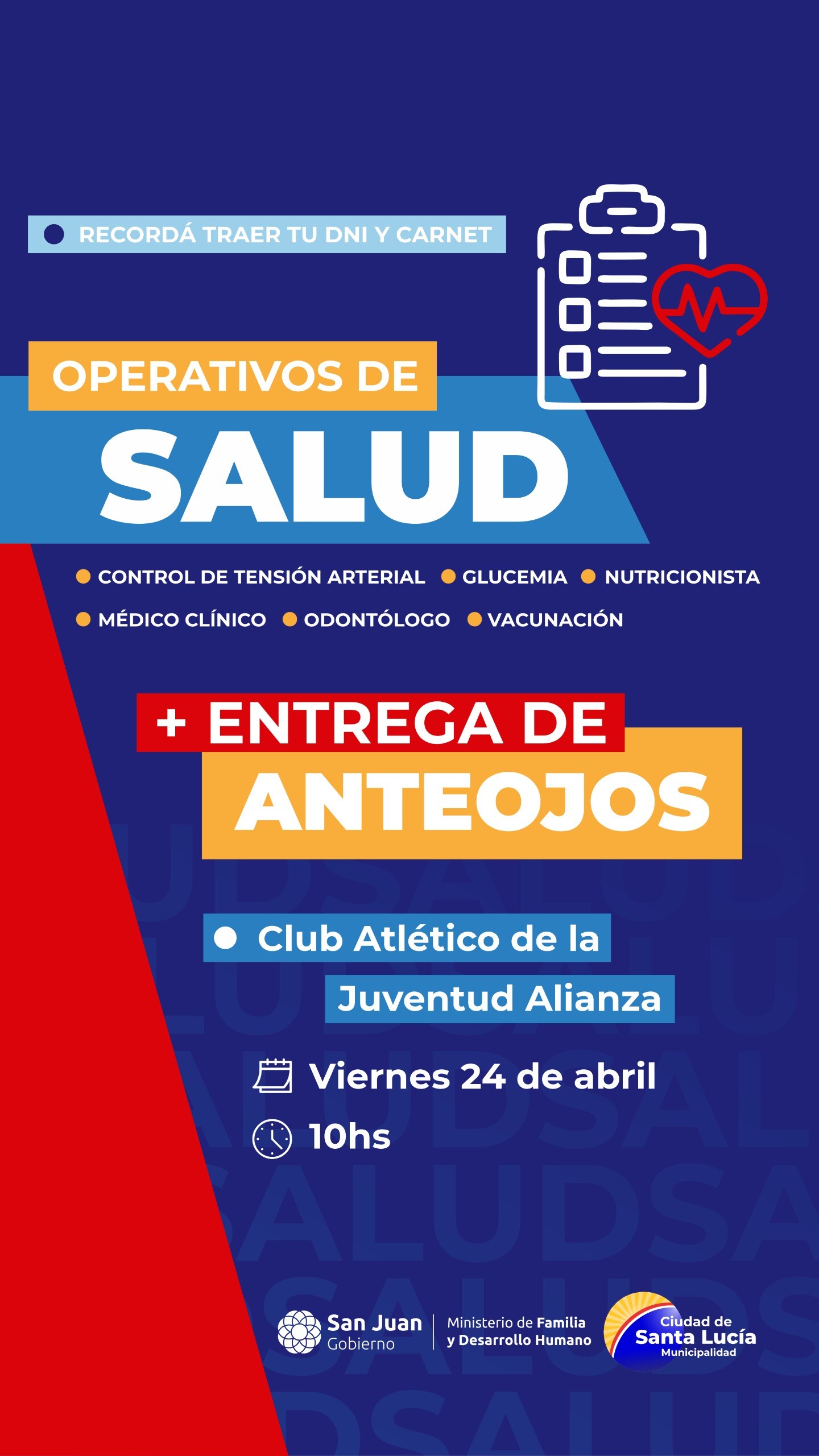 SANTA LUCÍA entrega Anteojos en Operativo de Salud