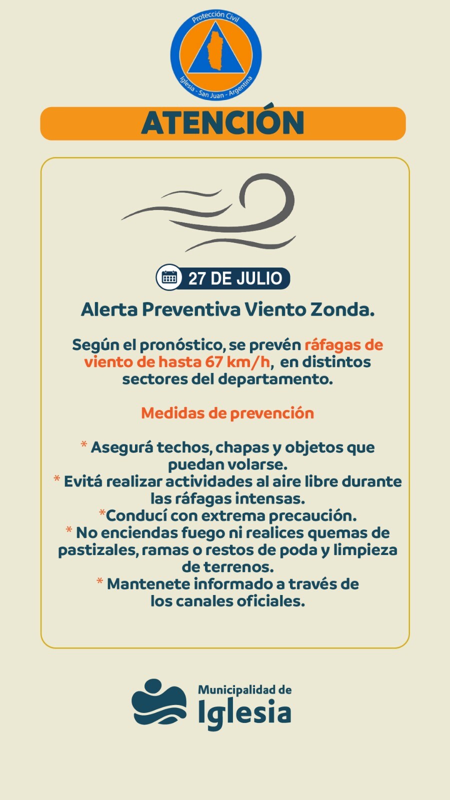 ATENCION-ZONDA-IGLESIA.jpeg IGLESIA en Alerta Preventiva por Viento Zonda