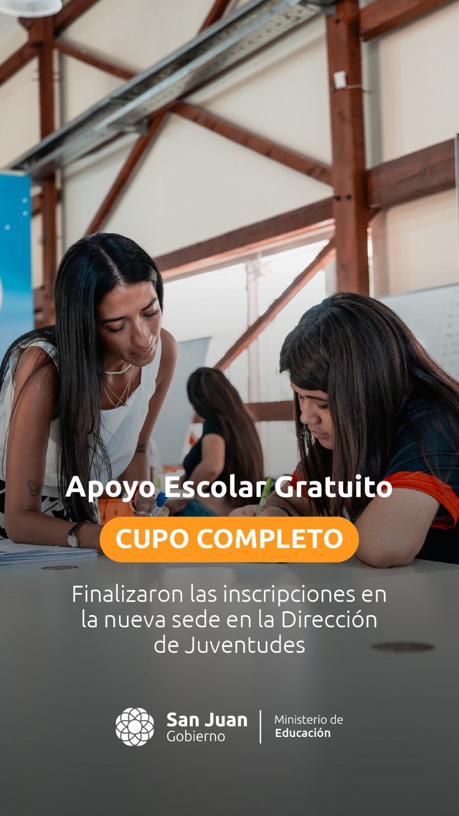 EDUCACIÓN: cupo para las clases de apoyo escolar