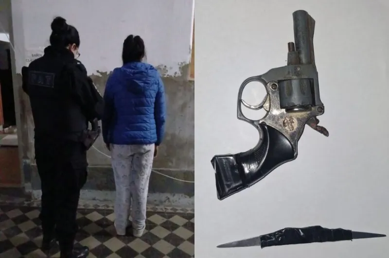 Bº San Lorenzo: detuvieron a la madre de dos niños que portaban una pistola y una chuza