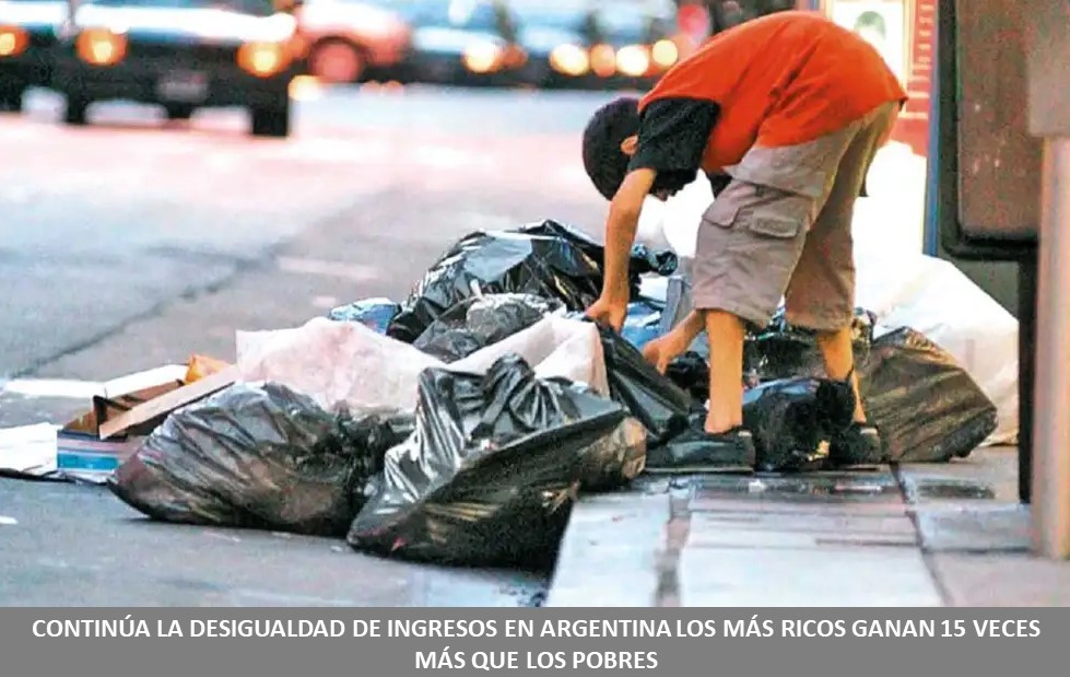 Bacheo.jpg Continùa la desigualdad de ingresos en Argentina, los más ricos ganan 15 veces más que los pobres