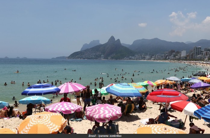 Brasil - Ipanema sombrillas .jpg Río de Janeiro suma cámaras de seguridad en las playas más céntricas