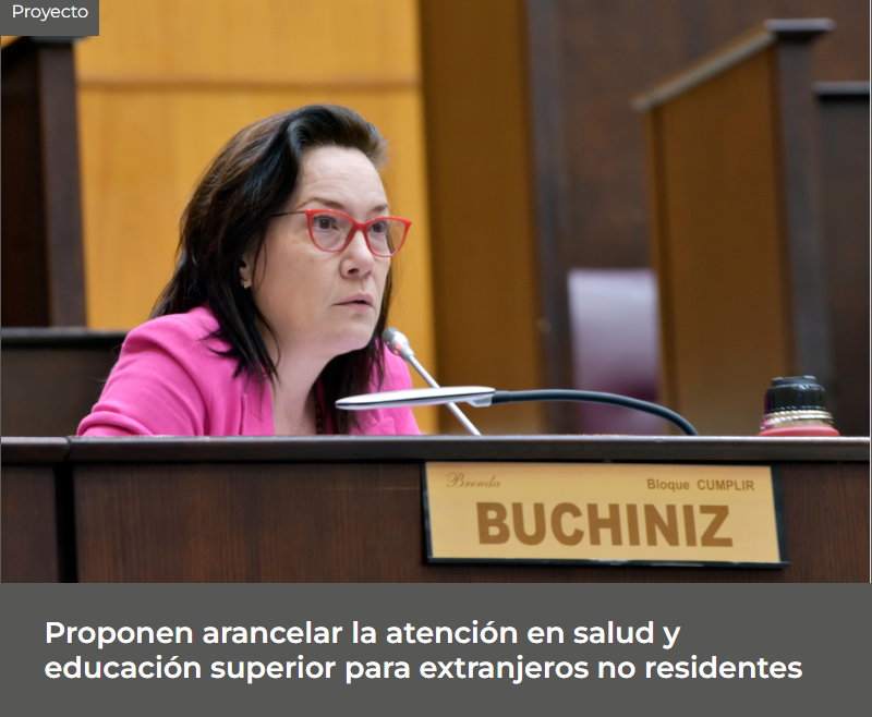 Proponen arancelar la atención en salud y educación superior para extranjeros no residentes