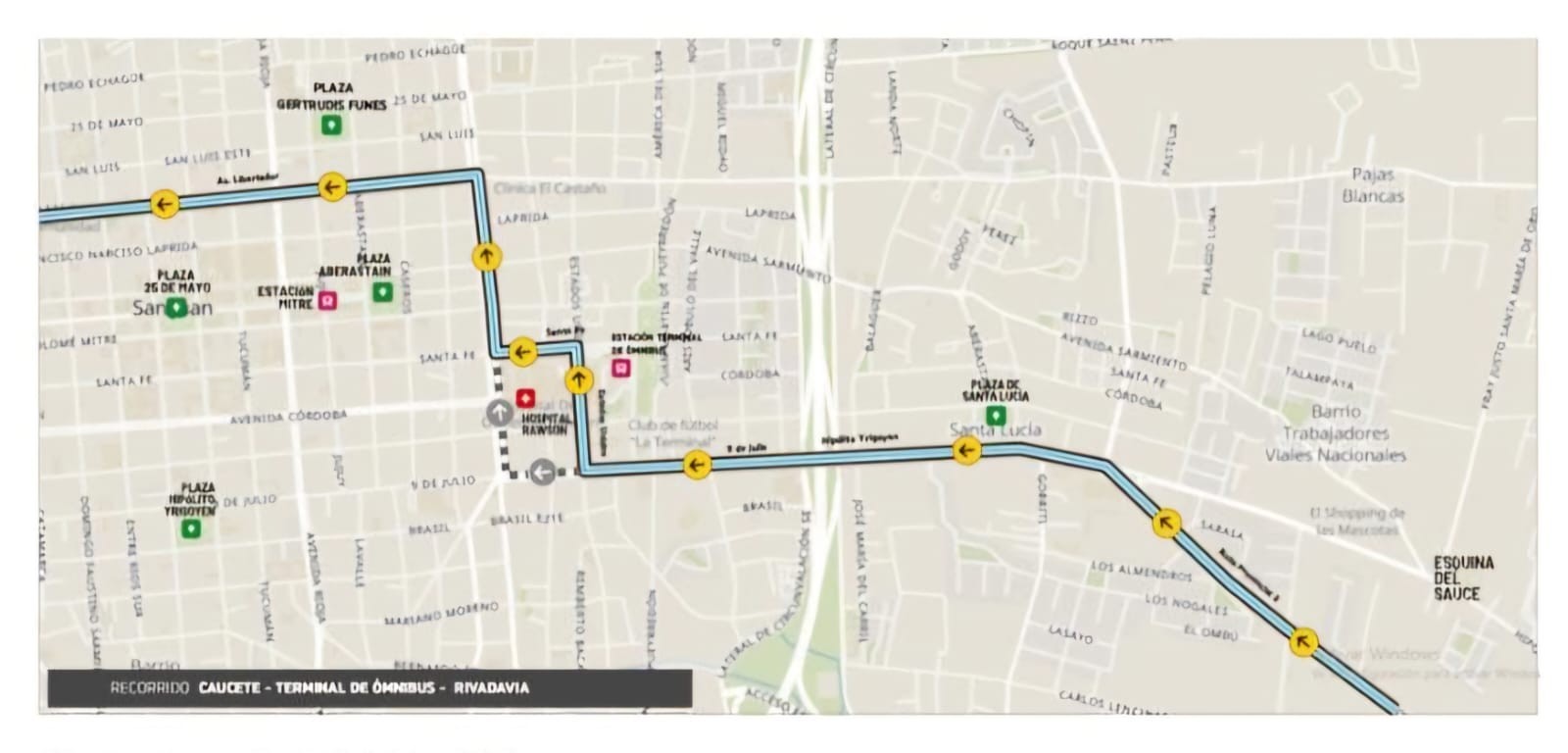 RedTulum modificará el recorrido de las líneas 161 y 162 en Ullúm para mejorar la cobertura en los barrios