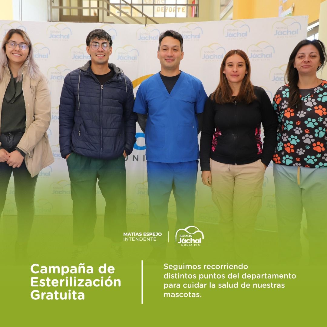 JÁCHAL: programa de esterilización gratuita de mascotas en distintos puntos del departamento