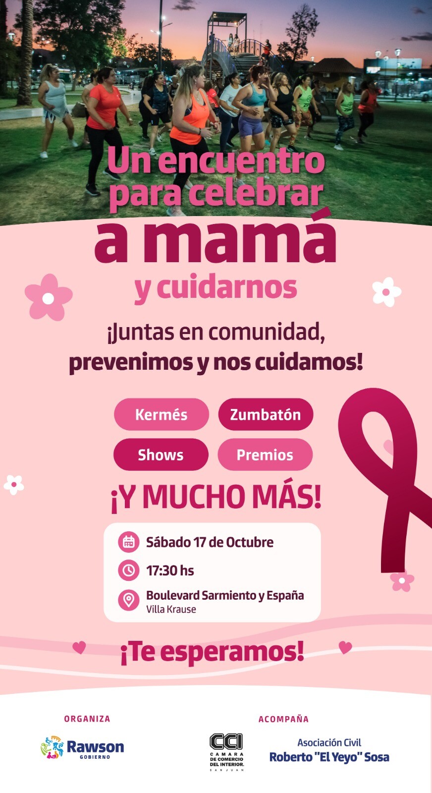 Celebrar a mamá también es cuidarla: Rawson prepara una gran jornada con shows, premios, compras y concientización