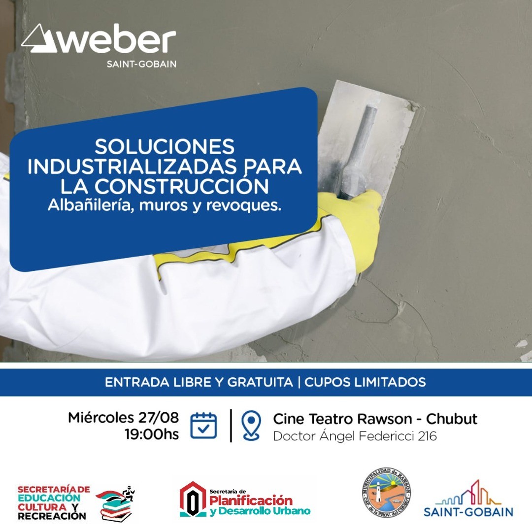 La Municipalidad de Rawson convoca a participar de la capacitación «Soluciones industrializadas para la Construcción»