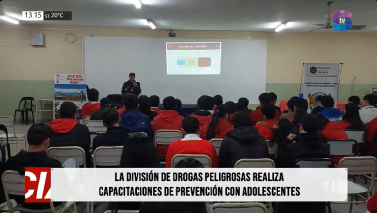 CAPACITACIONES DROGAS PELIGROSAS.png Drogas Peligrosas y adolescentes, protagonistas de una jornada en Metán
