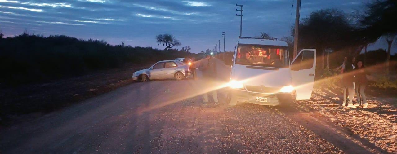 Choque en camino vecinal