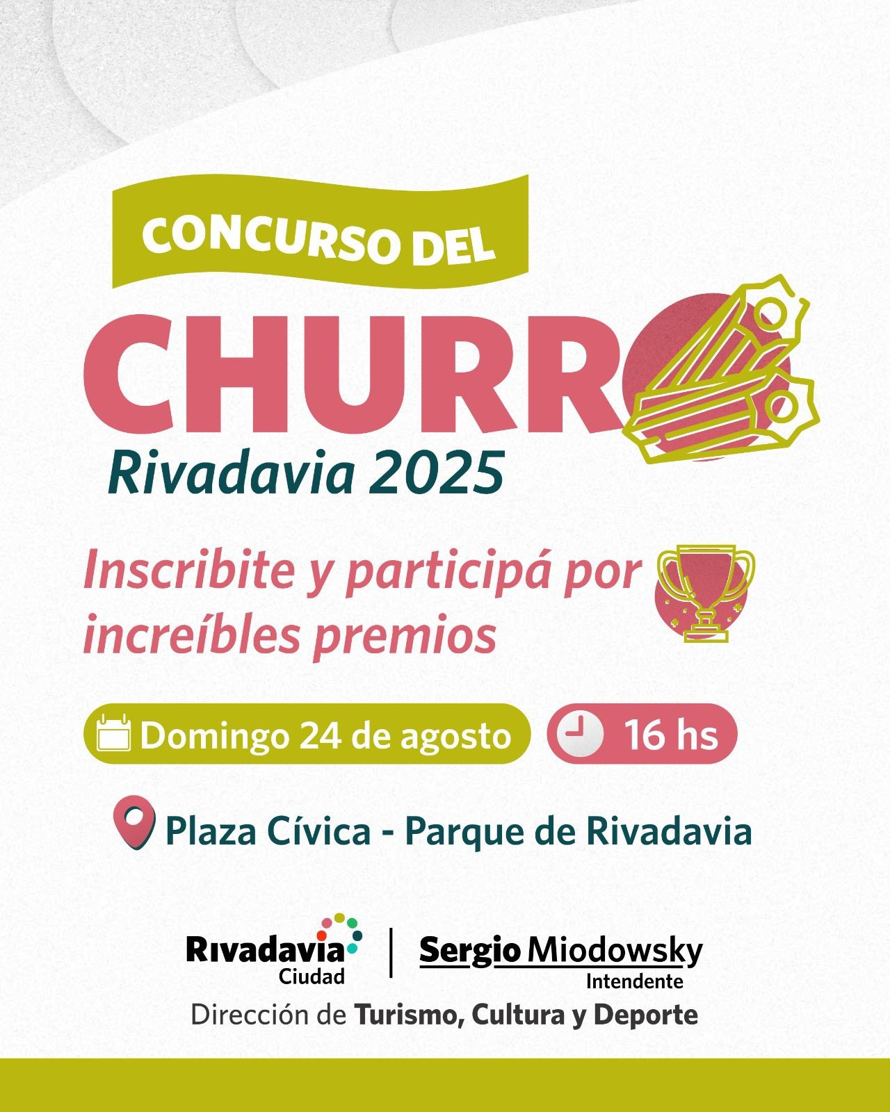 RIVADAVIA: realizará el primer Concurso del Churro con música, sabores y premios