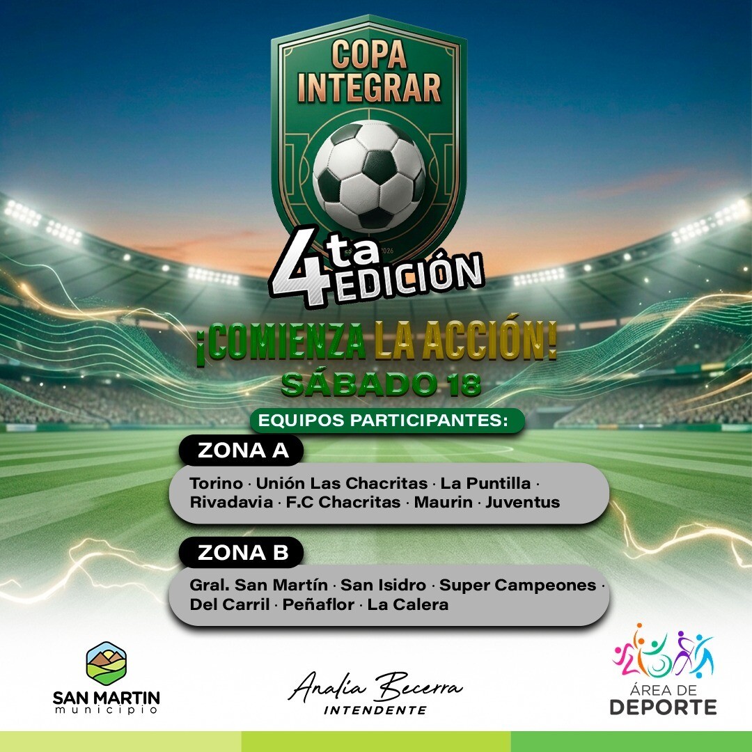 SAN MARTÍN: Vuelve la pasión: arranca una nueva edición de la Copa Integrar