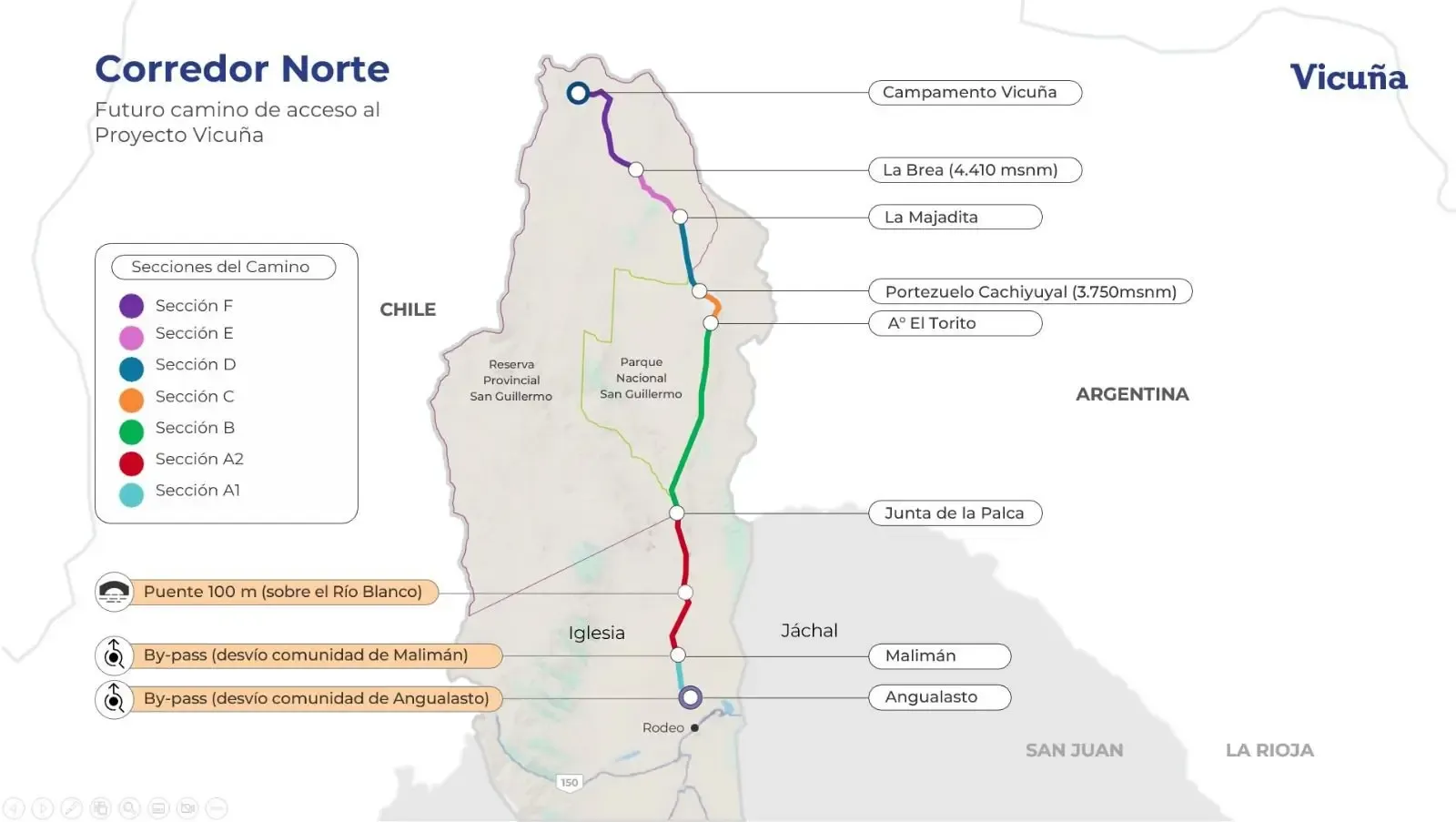 Vicuña lanzó la licitación para construir el Corredor Norte en alta cordillera sanjuanina