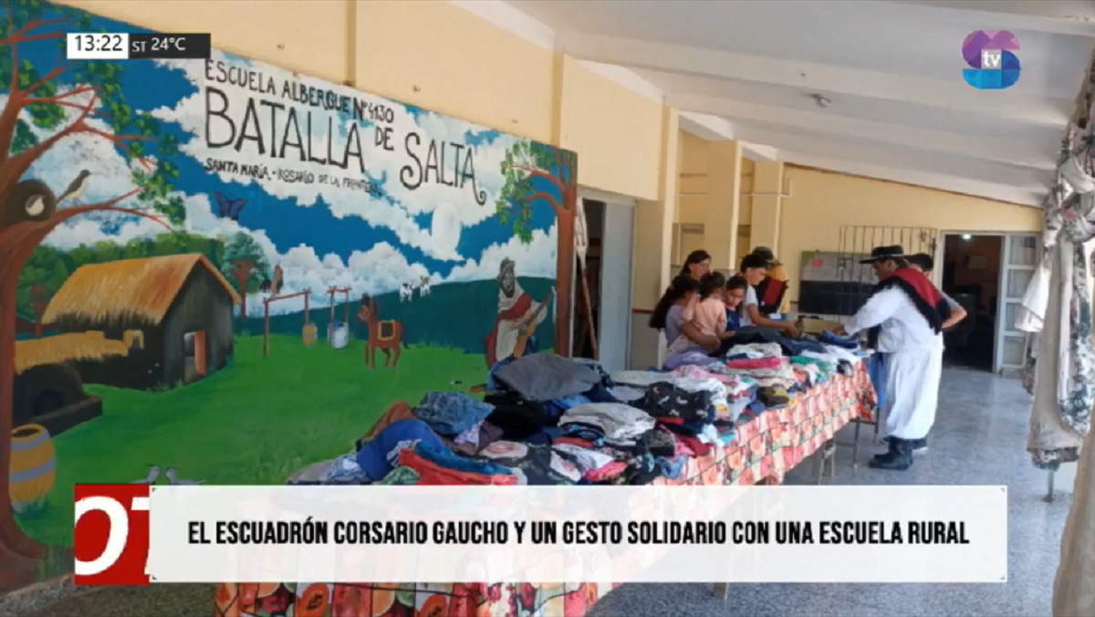 Escuadrón Corsario Gaucho asistió a una escuela rural con ayuda desde Metán Escuadrón Corsario Gaucho asistió a una escuela rural con ayuda desde Metán