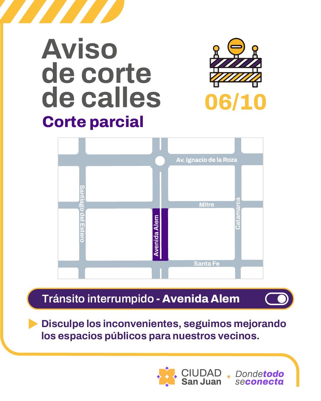 CORTE-CALLES-06-10.jpeg Capital continúa con la semana con trabajos en avenida Alem