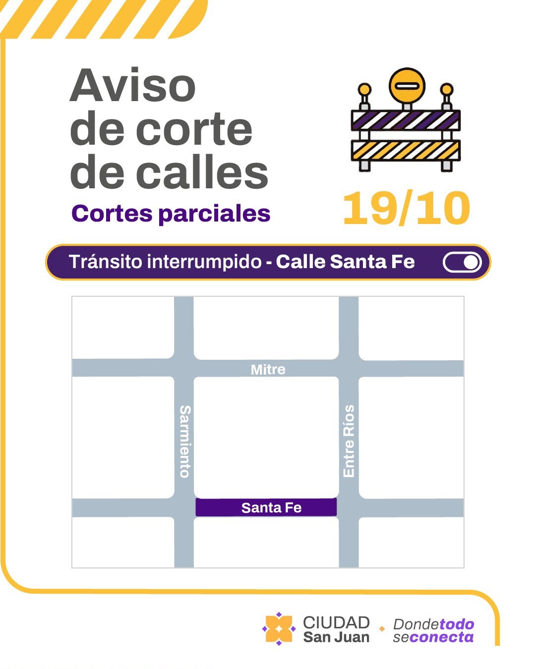 El Plan 50 Cuadras continúa este lunes con trabajos de mantenimiento vial en calle Santa Fe