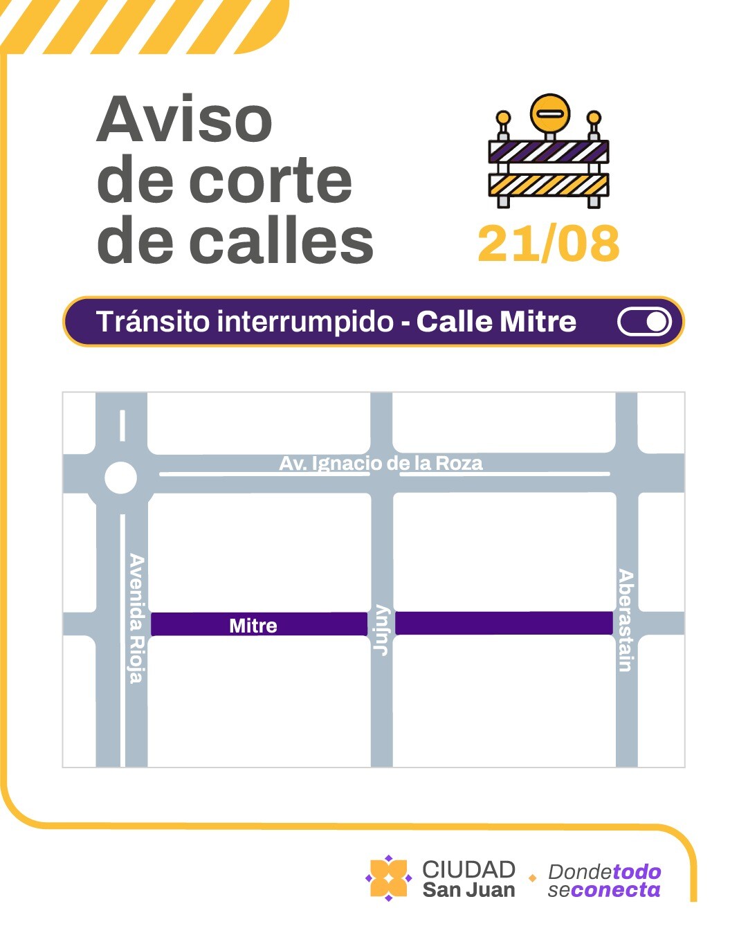CORTE-CALLES-21-08-A.jpeg Nuevos cortes de calles programados para mañana viernes 21-08-26 en la ciudad de San Juan