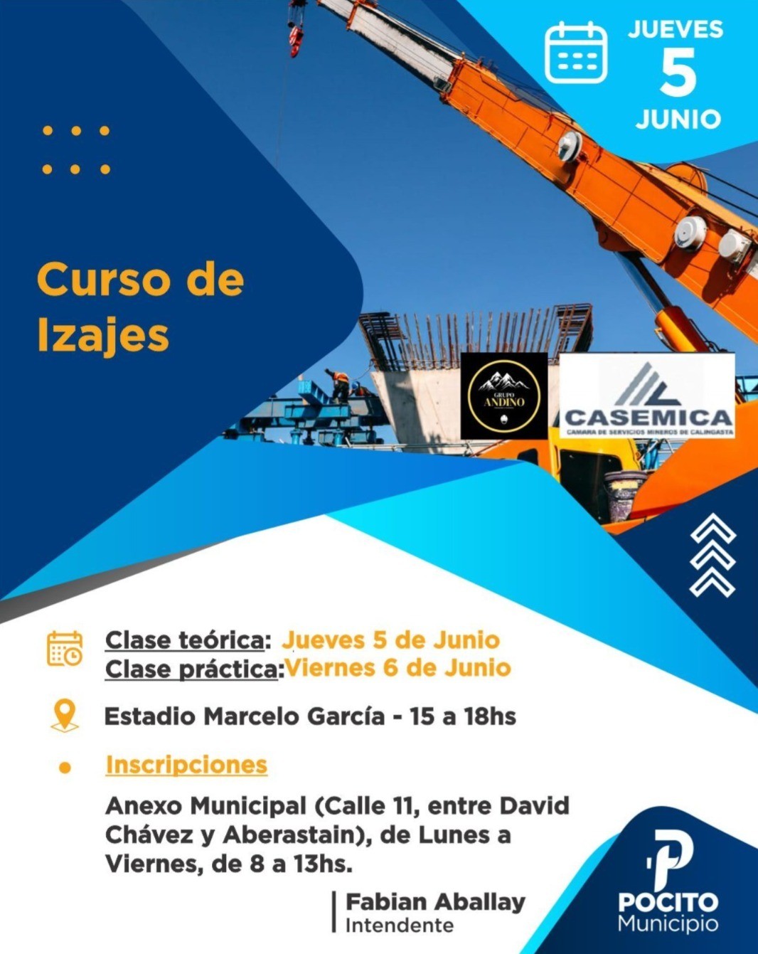 POCITO: capacitación de Curso de Izajes