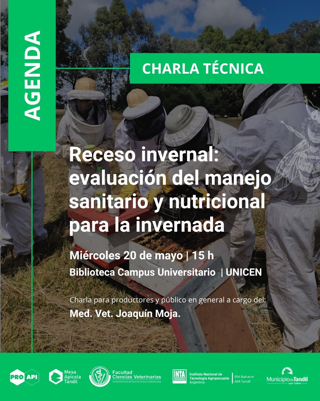 Charla técnica sobre manejo sanitario y nutricional en apicultura para la invernada