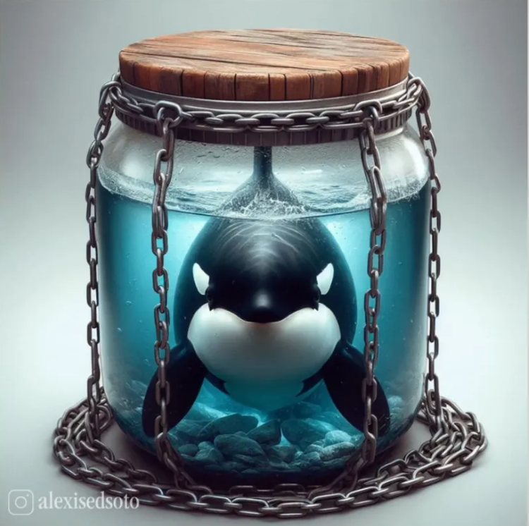 Animales marinos privados de su libertad
