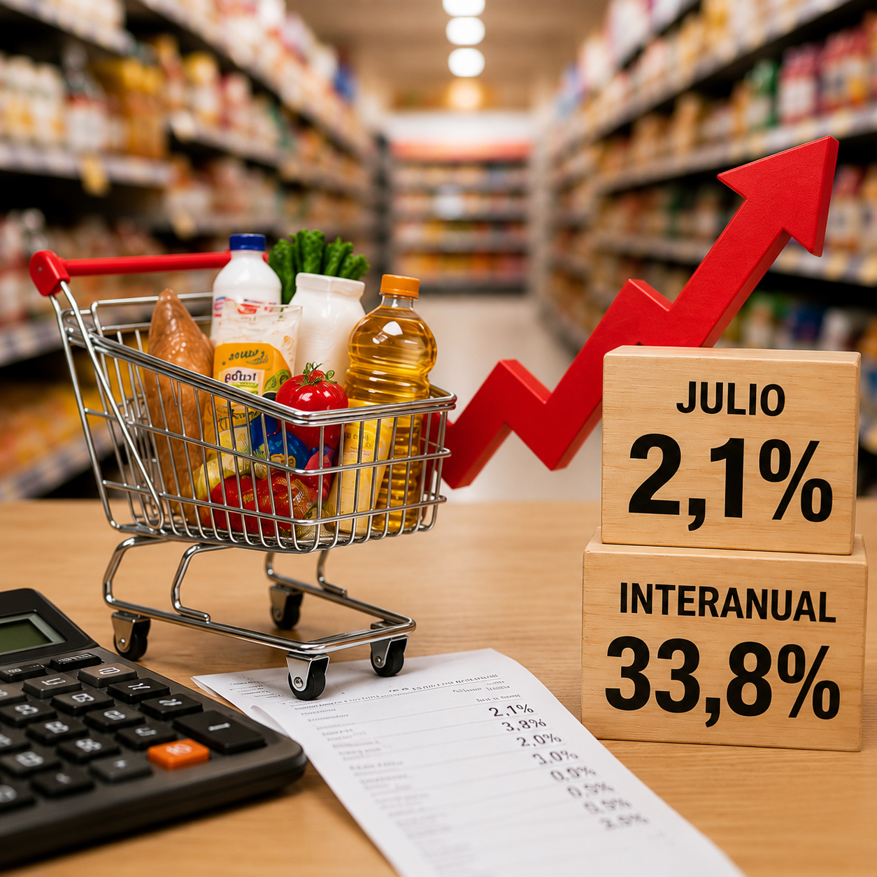 La inflación de julio fue del 2,1% y acumuló 33,8% en doce meses La inflación de julio fue del 2,1% y acumuló 33,8% en doce meses