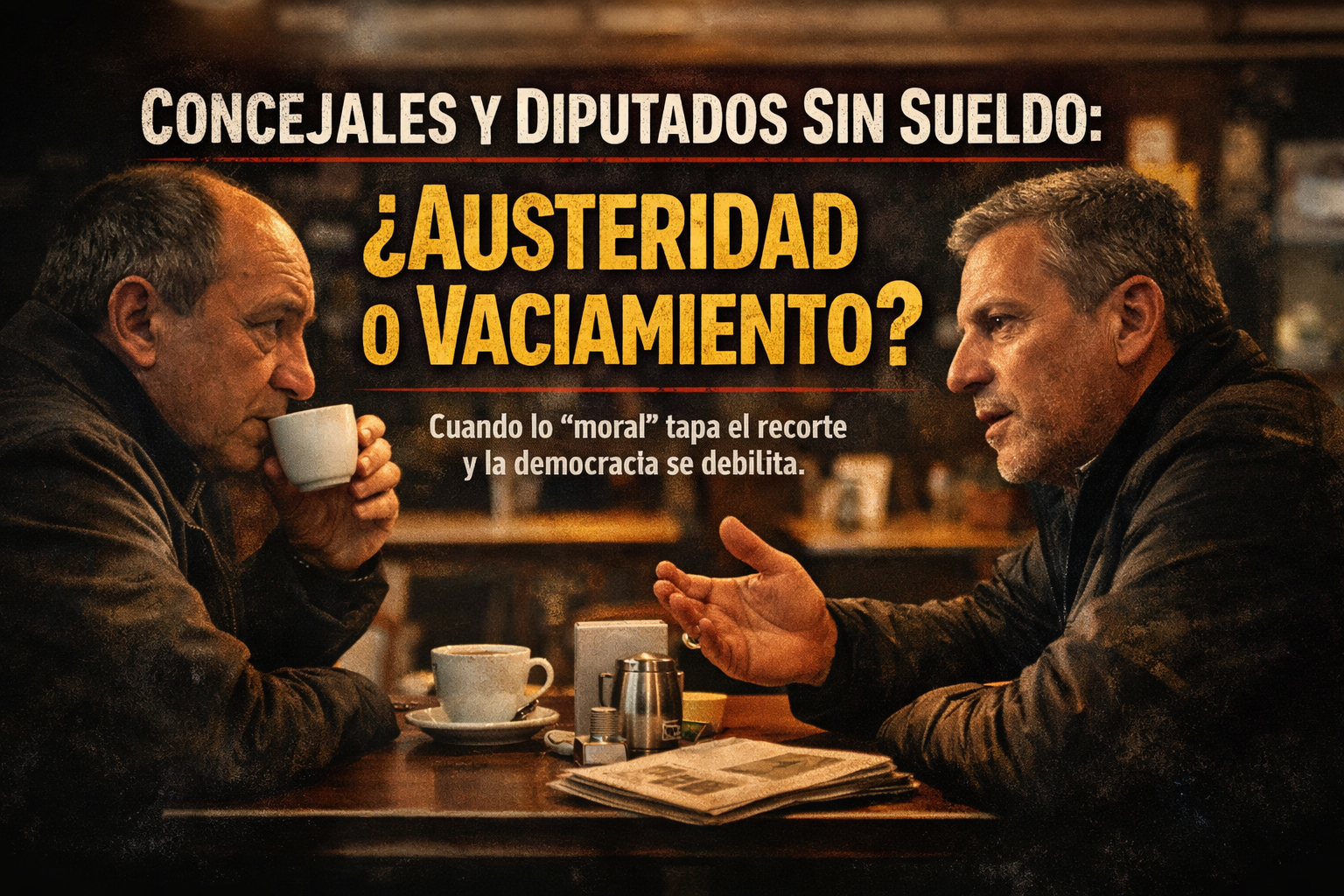 Café y política: “Achicar la política o vaciar la democracia”