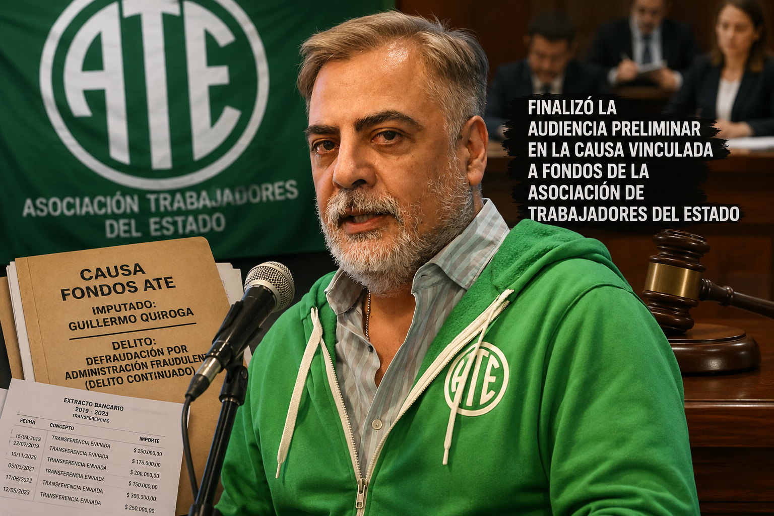 Finalizó la Audiencia Preliminar en la causa vinculada a fondos de la Asociación de Trabajadores del Estado. Finalizó la Audiencia Preliminar en la causa vinculada a fondos de la Asociación de Trabajadores del Estado.