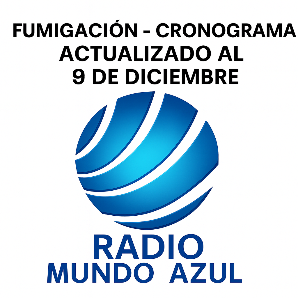 Fumigación – cronograma actualizado al 9 de diciembre
