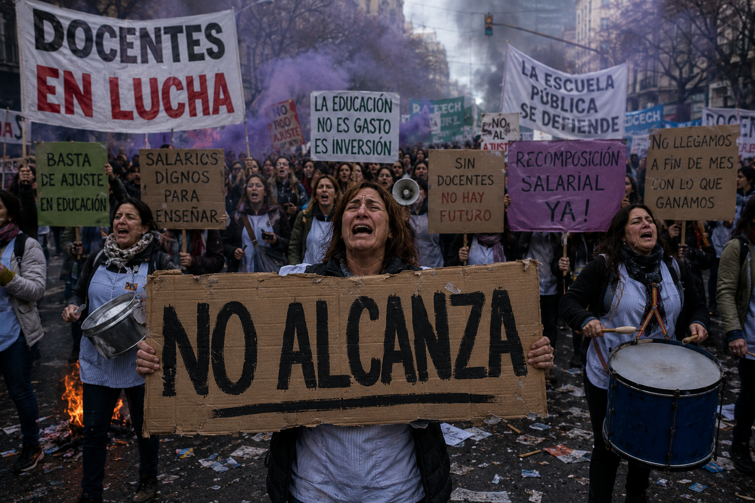 Paritaria docente: el Gobierno habla de recomposición, pero en las calles el reclamo sigue creciendo