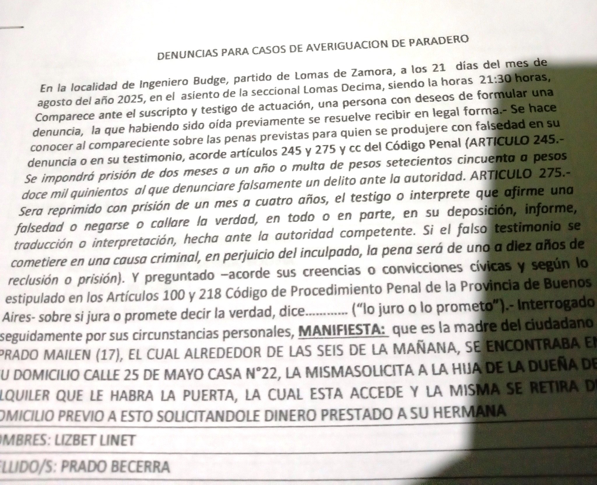 DENUNCIA DESAPARICION DE MAILEN PRADO.jpg DENUNCIA DESAPARICION DE MAILEN PRADO.jpg