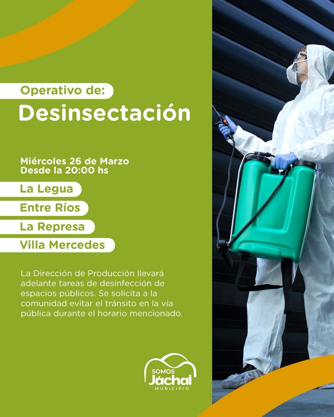 JÁCHAL: Operativo de Desinsectación