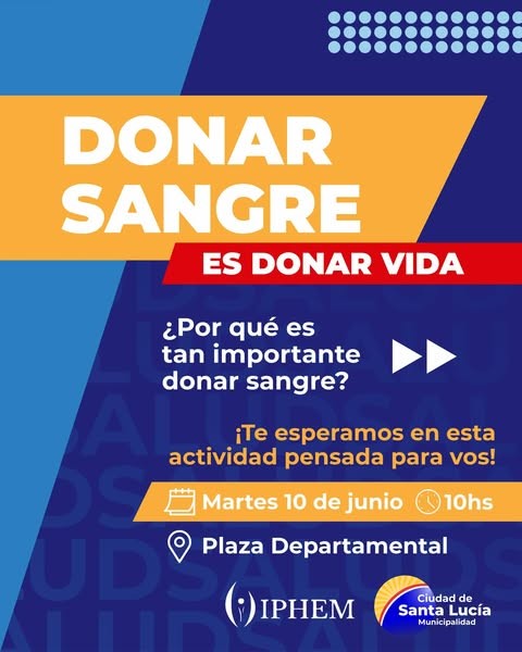 SANTA LUCÍA: sábado 14 de junio, Día Mundial del Donante de Sangre