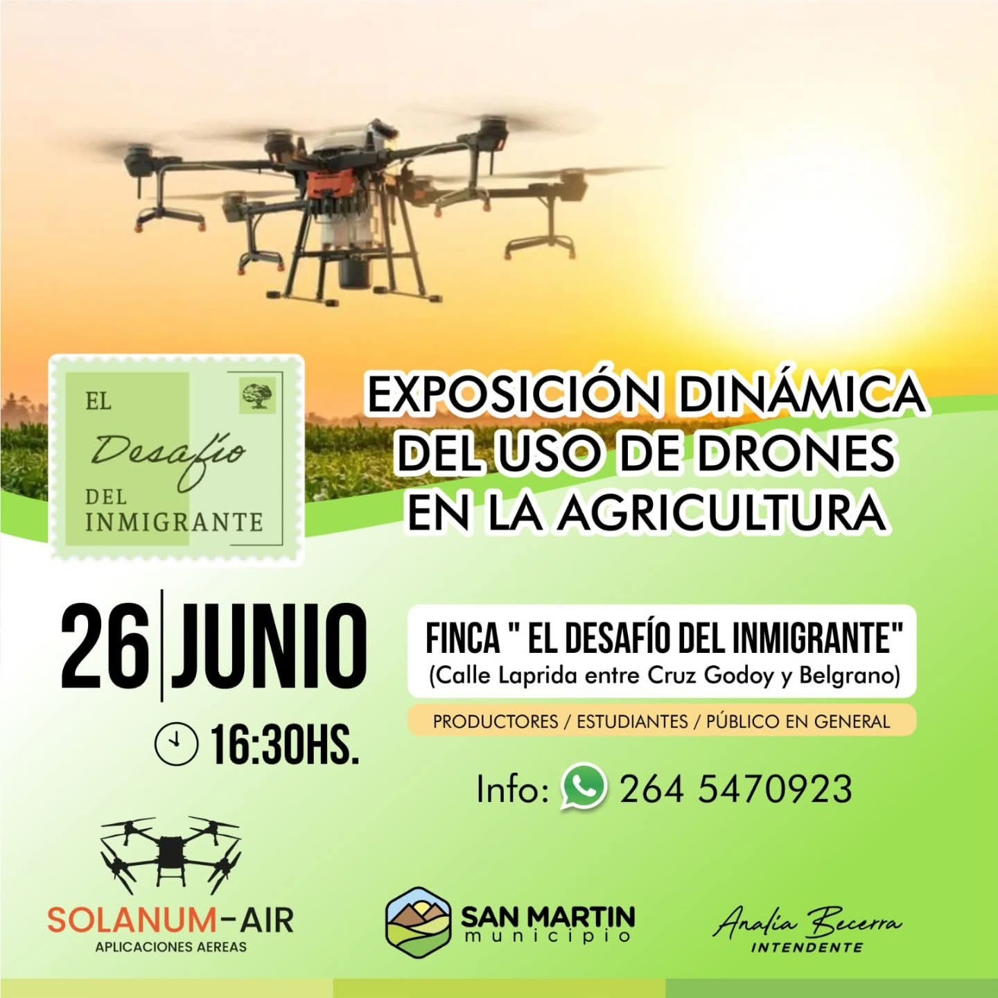 SAN MARTÍN: Exposición Dinámica del Uso de Drones en la Agricultura