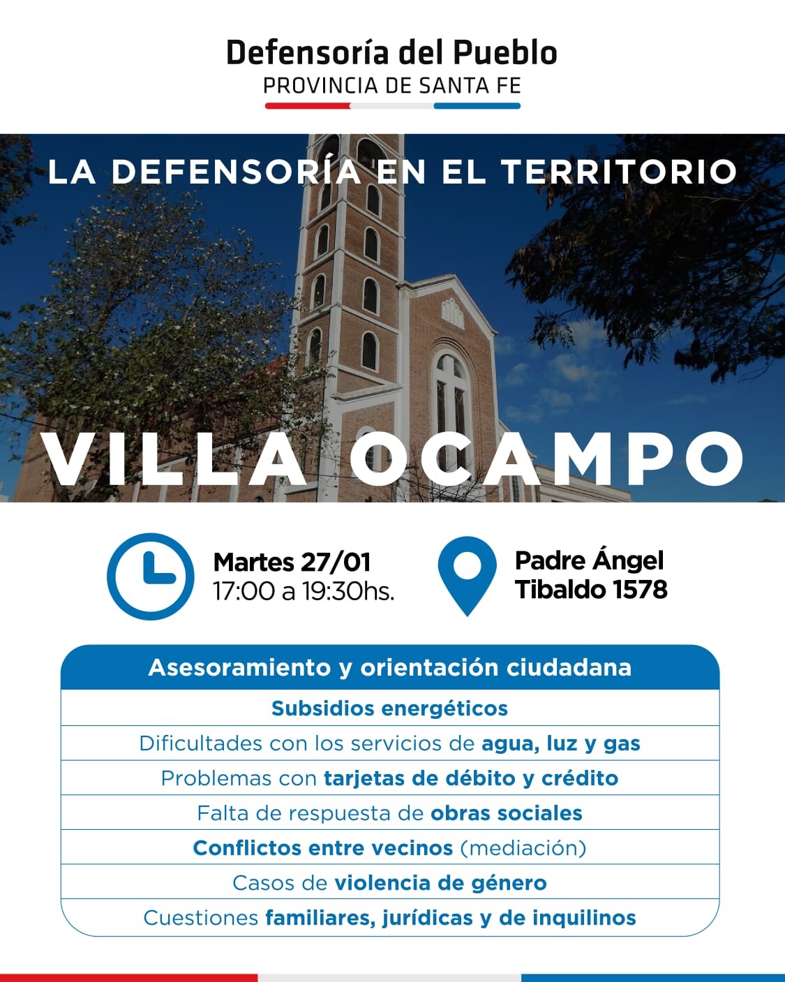 Defensoria del Pueblo.jpeg La Defensoria Del Pueblo de Santa Fe Estarà Presente En Villa Ocampo Para Atencion Ciudadana Gratuita