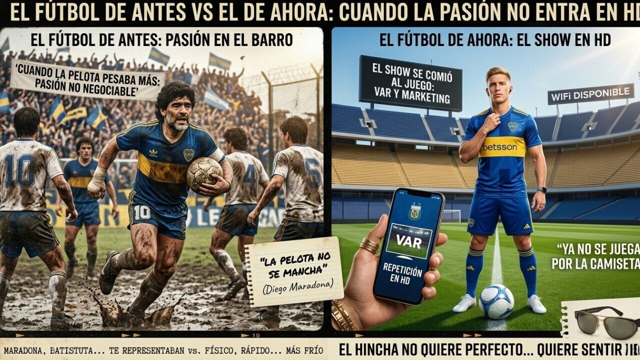 EL FÚTBOL DE ANTES VS EL DE AHORA: CUANDO LA PASIÓN NO ENTRA EN HD