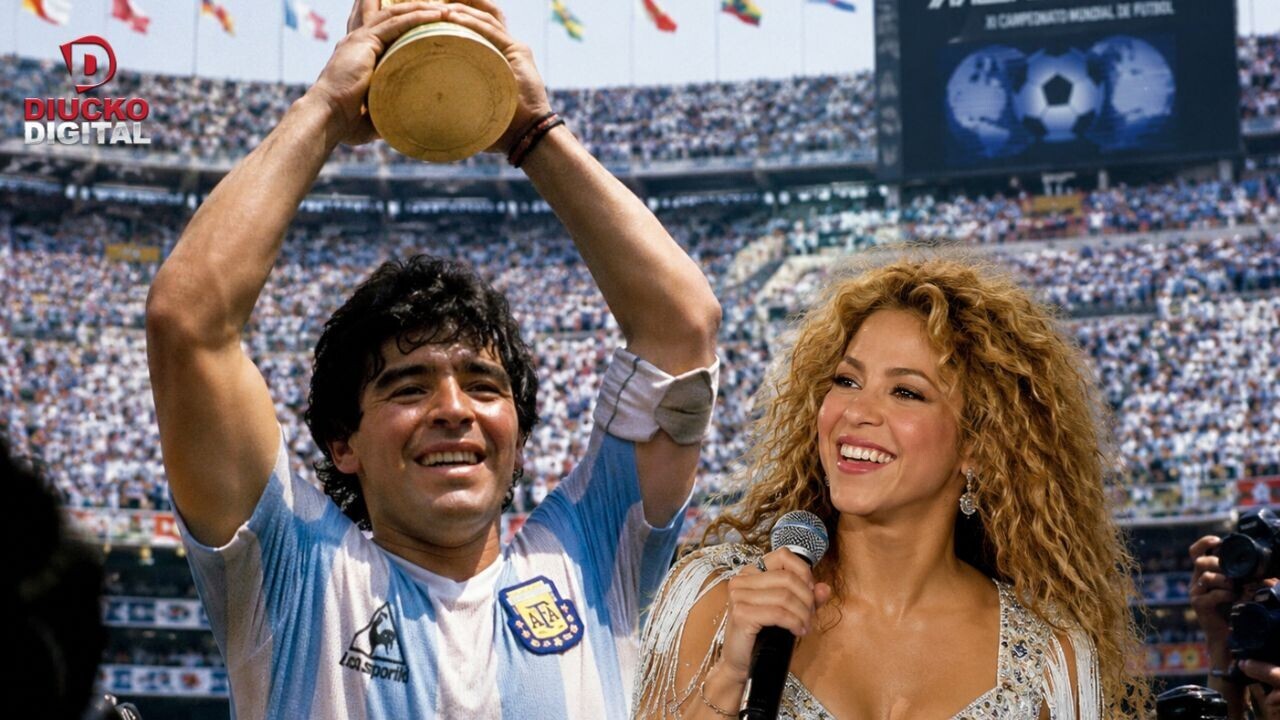 CUANDO EL MUNDO MIRE AL AZTECA: SHAKIRA CANTA Y DIEGO SE HACE ETERNO OTRA VEZ