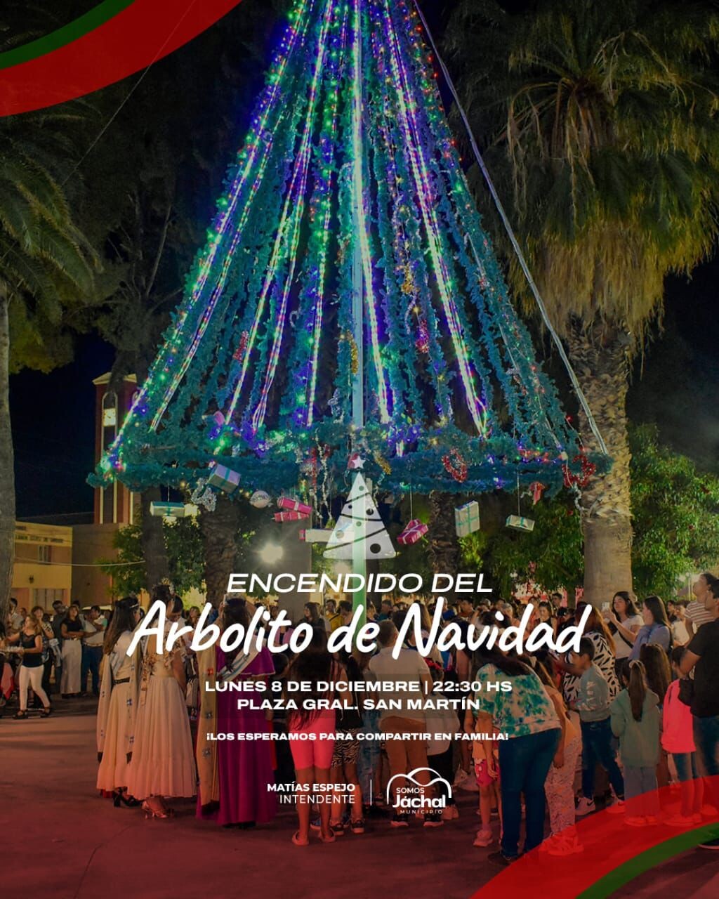 JÁCHAL te invita al encendido del «Arbolito de Navidad»