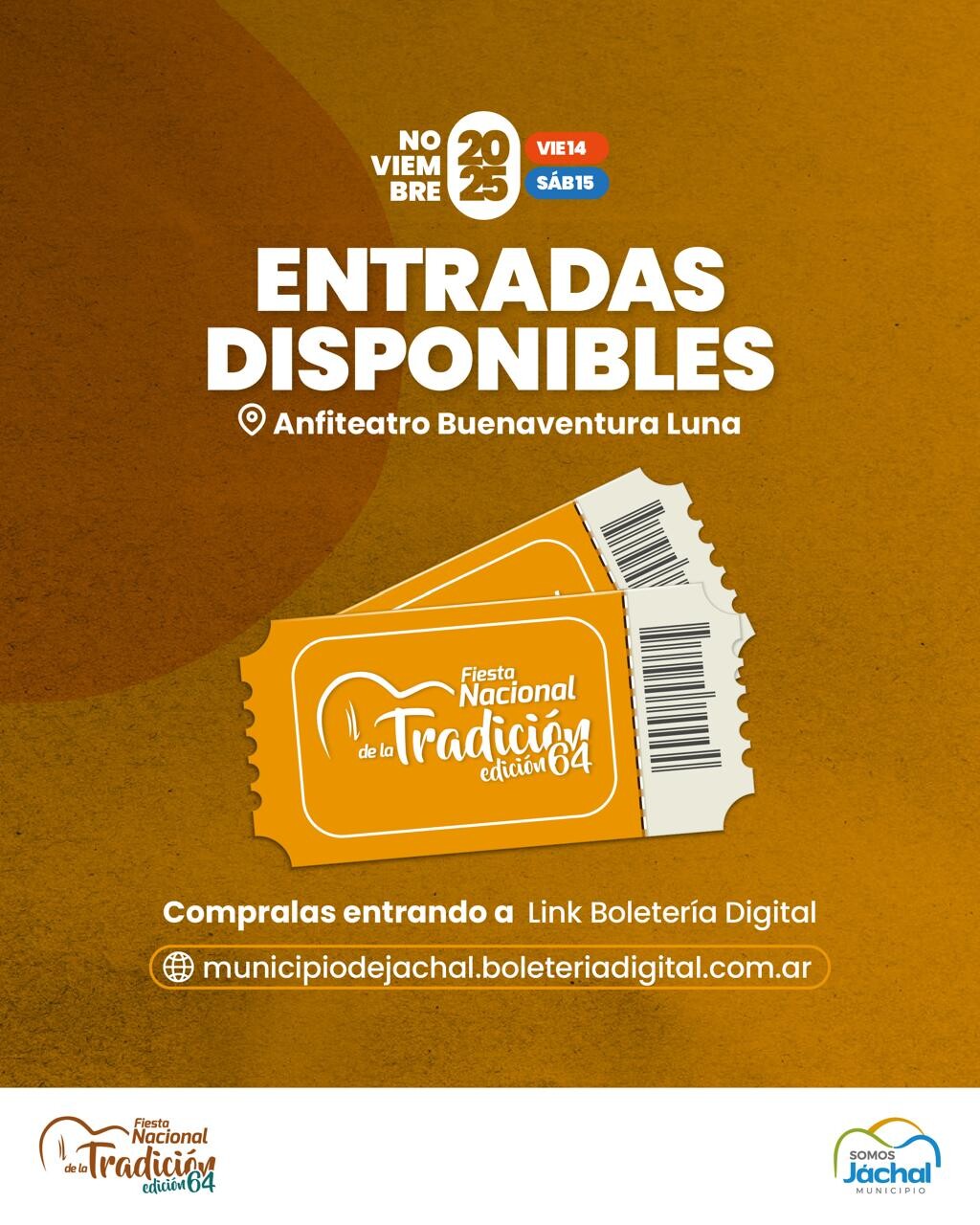 JÁCHAL: comenzó la venta de entradas para la 64° Fiesta Nacional de la Tradición