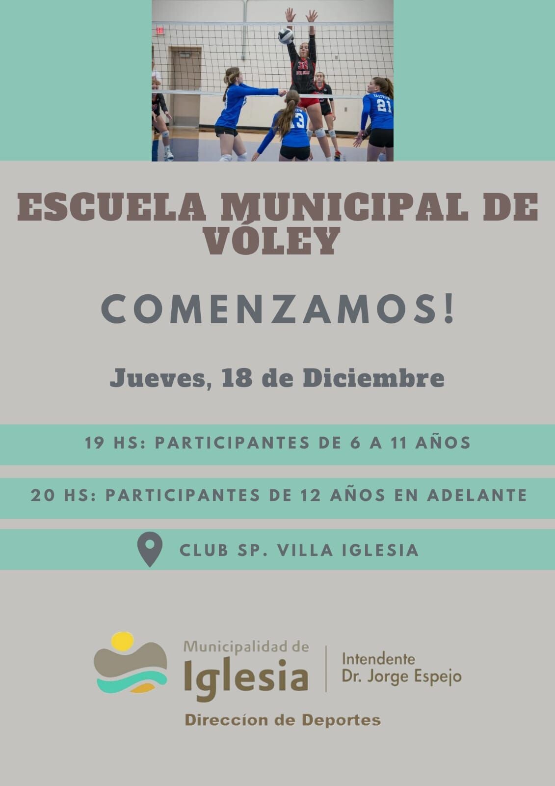 IGLESIA: Escuela Municipal de Vóley