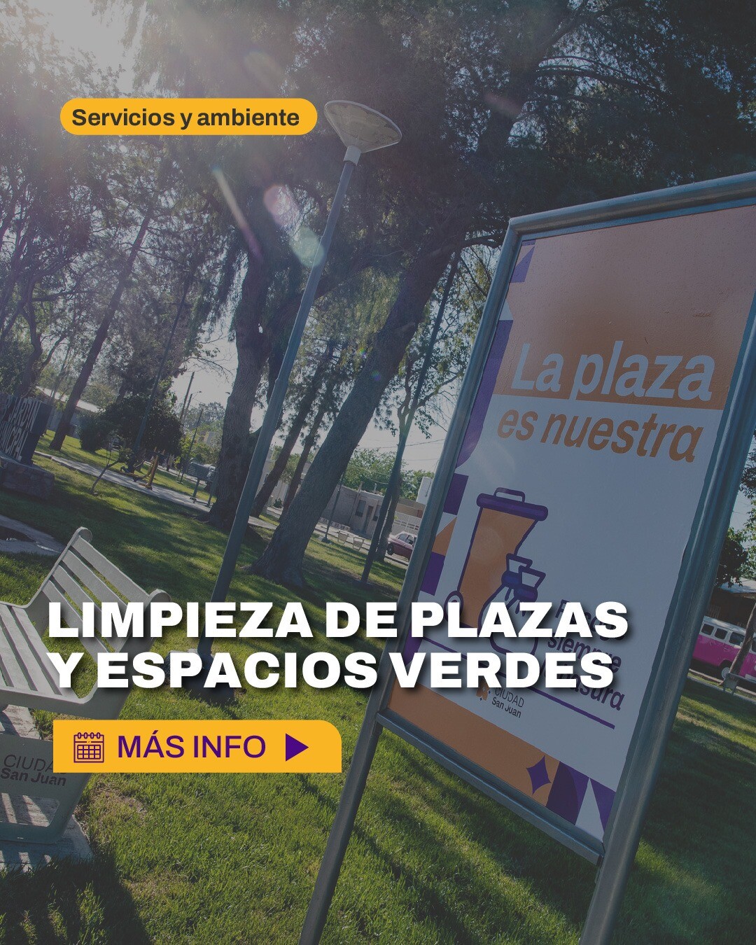La Ciudad avanza con un nuevo operativo integral de limpieza y mantenimiento de plazas y espacios verdes