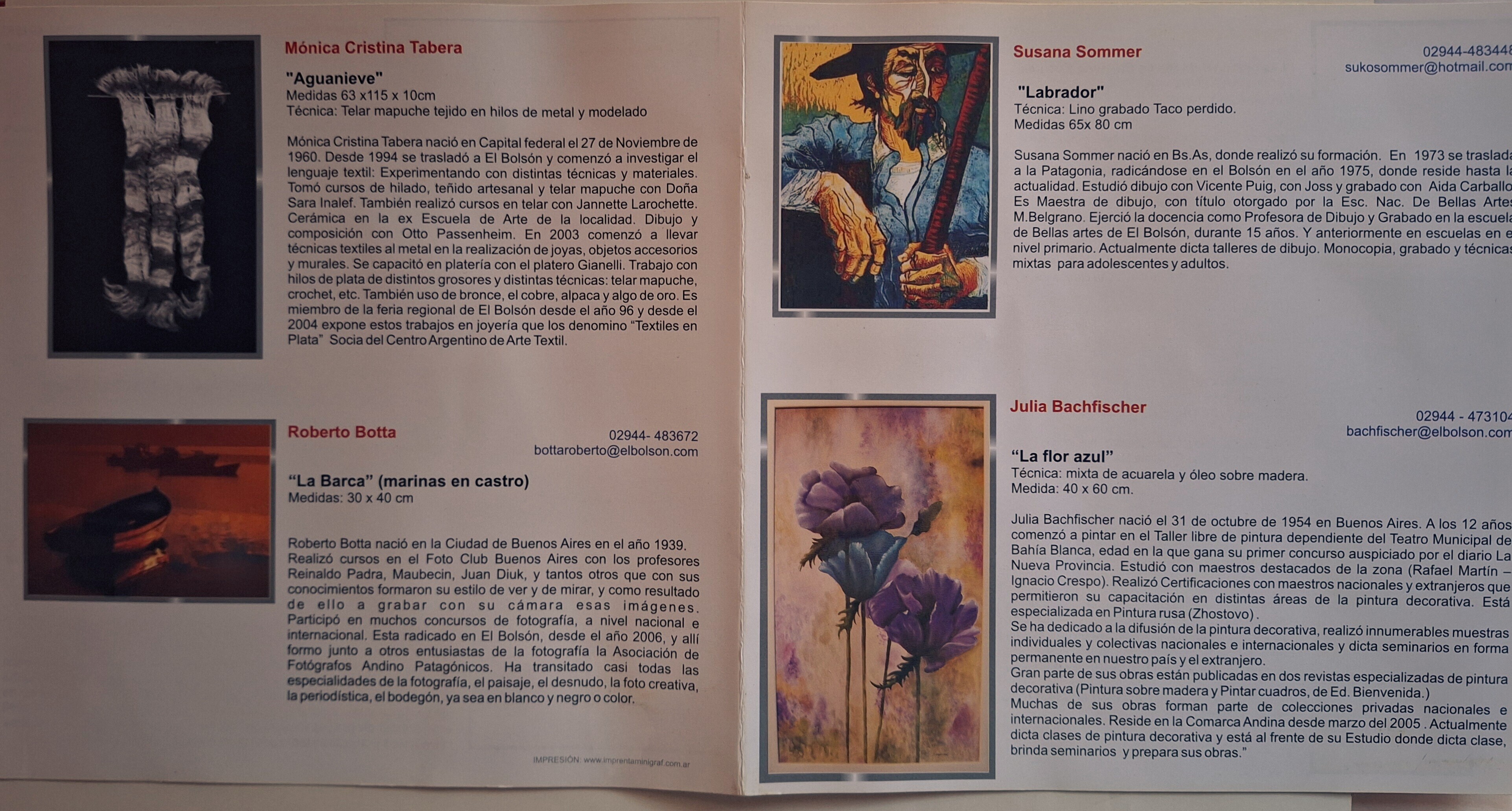 El Bolson Cultura Pintores tarjeta en RN3.jpg