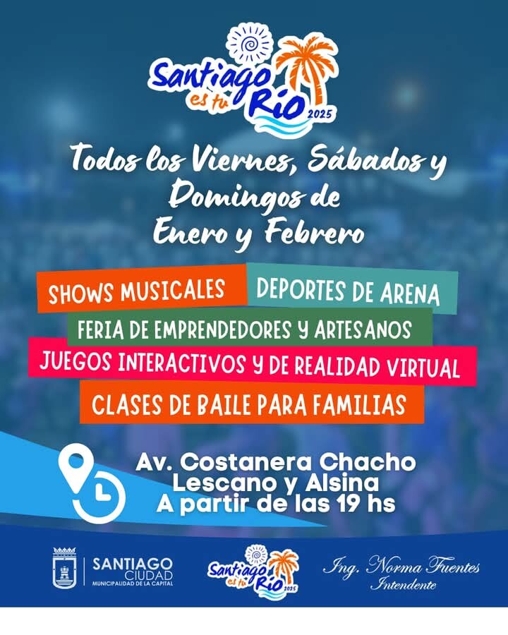 UN FIN DE SEMANA MAS PARA DIAFRURAR SANTIAGO ES TU RIO