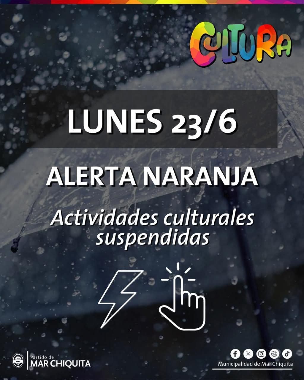 ACTIVIDADES DE CULTURA SUSPENDIDAS
