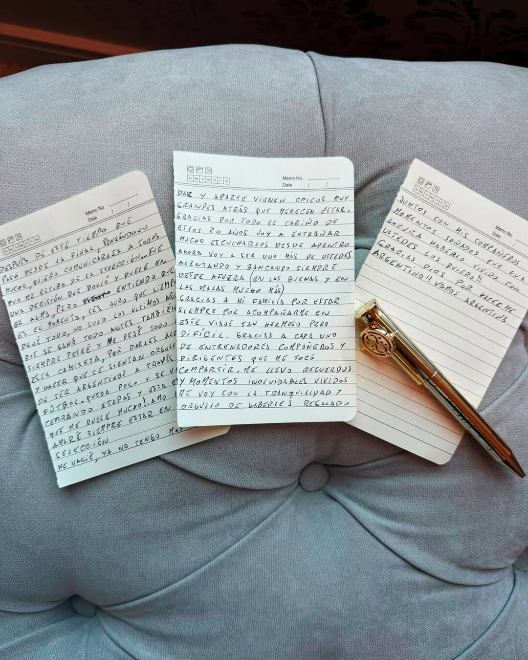 LA CARTA DE MESSI DESPIDIÉNDOSE DE LA SELECCION LA CARTA DE MESSI DESPIDIÉNDOSE DE LA SELECCION