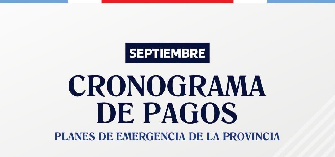 CRONOGRAMA DE PAGOS A BENEFICIARIOS DE PLANES DE EMERGENCIA PROVINCIALES
